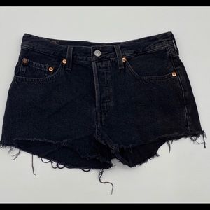 LEVIS 501 Black Cut Off Shorts